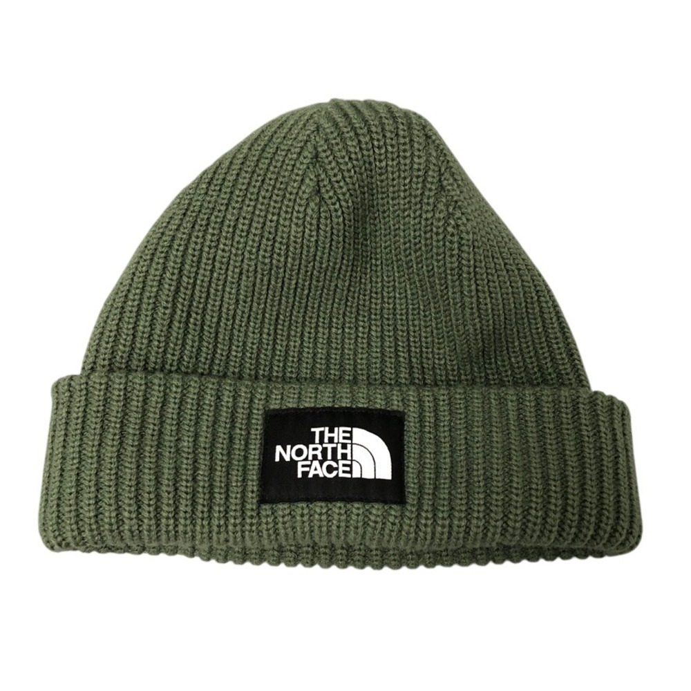 The North Face Salty Dog Beanie One Size Thyme Green Ribbed Knit Gorpcore